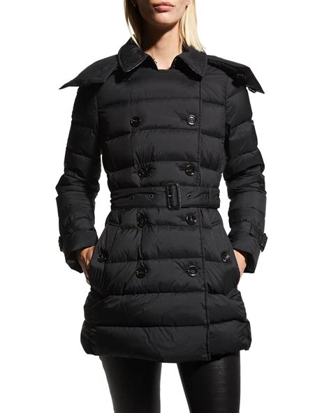 burberry ashwick puffer coat w/ detachable hood|Women's Ashwick puffer jacket with detachable hood.